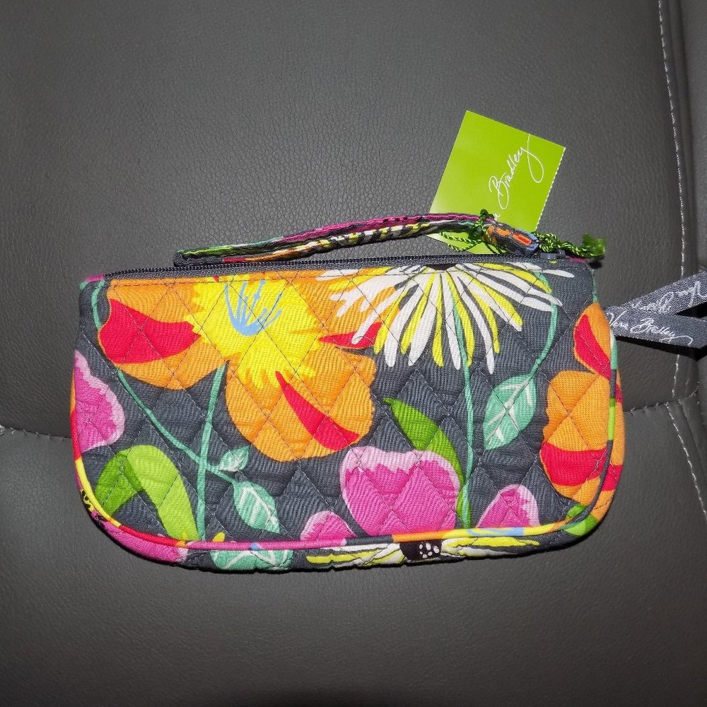 VERA BRADLEY Zip Wristlet Purse JAZZY BLOOMS NEW